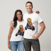 アメリカ建国250周年ゴールデンレトリバーTシャツ #9 Tシャツ (ユニセックス)