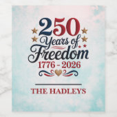 アメリカ建国250周年スカイ ワインラベル (シングルラベル)