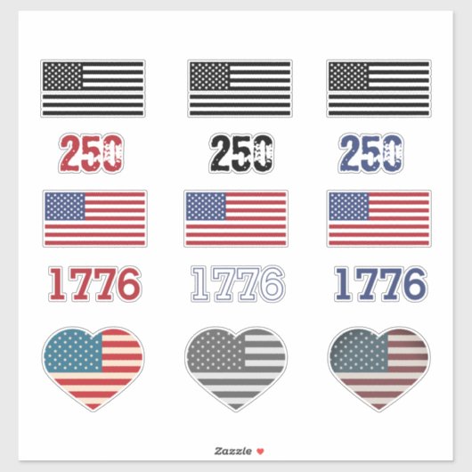 アメリカ建国250周年ステッカーセット シール (シート)