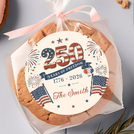アメリカ建国250周年ステッカー ラウンドシール