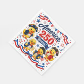 アメリカ建国250周年ダッキー愛国パーティー スタンダードランチョンナプキン (角)