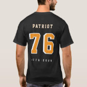 アメリカ建国250周年チーム 250イベント名パーティージャージ Tシャツ (裏面)