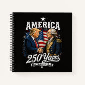 アメリカ建国250周年トランプワシントン ノートブック (正面)