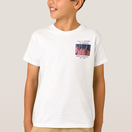 アメリカ建国250周年パトリオティックキッズ Tシャツ (正面)