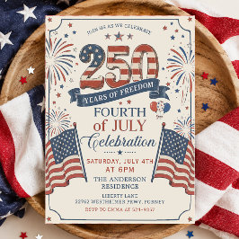 アメリカ建国250周年パーティー招待状 招待状