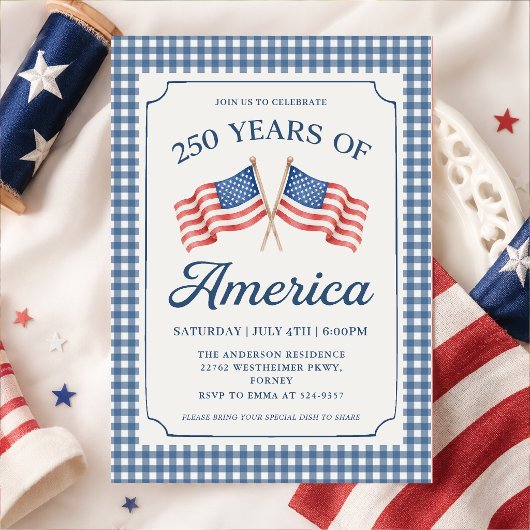 アメリカ建国250周年パーティー招待状 招待状