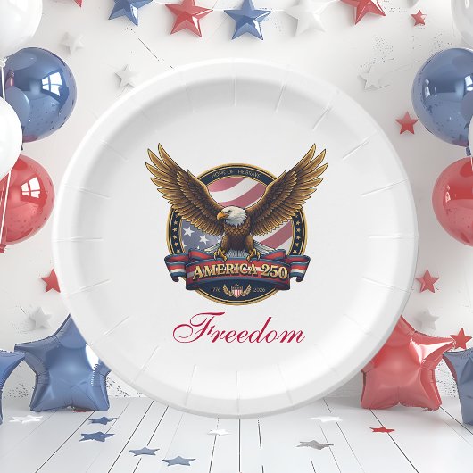 アメリカ建国250周年パーティー ペーパープレート