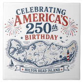 アメリカ建国250周年ヒルトンヘッド島 タイル (正面)