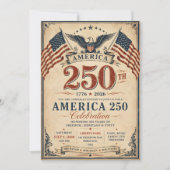 アメリカ建国250周年レトロパトリオティック 招待状 (正面)