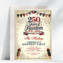 アメリカ建国250周年ヴィンテージ 招待状