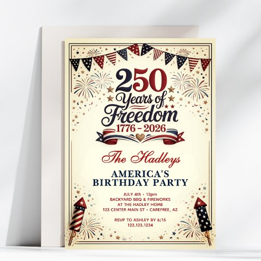 アメリカ建国250周年ヴィンテージ 招待状