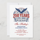 アメリカ建国250周年家族BBQ 招待状 (正面)
