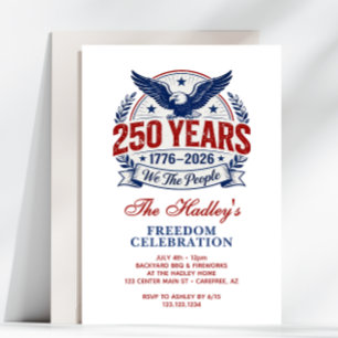アメリカ建国250周年家族BBQ 招待状