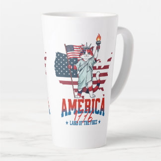アメリカ建国250周年愛国猫 カフェラテマグ