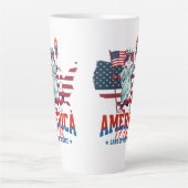 アメリカ建国250周年愛国猫 カフェラテマグ (正面)