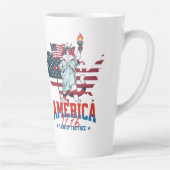 アメリカ建国250周年愛国猫 カフェラテマグ (右)