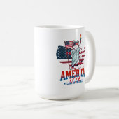 アメリカ建国250周年愛国猫 コーヒーマグカップ (正面右)