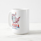 アメリカ建国250周年愛国猫 コーヒーマグカップ (正面左)