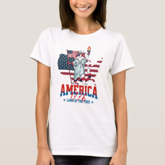 アメリカ建国250周年愛国猫 Tシャツ