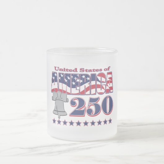 アメリカ建国250周年自由の鐘 フロストグラスマグカップ (中央)