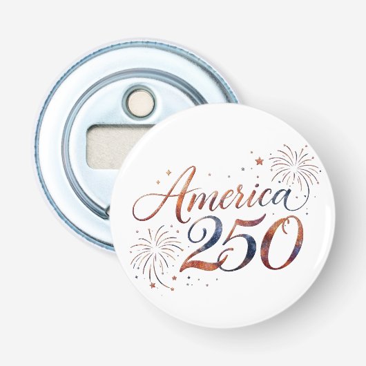 アメリカ建国250周年記念のお祝いアート - 250周年 栓抜き (正面)