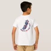 アメリカ建国250周年記念の子供用Tシャツ(名入れカスタム可能) Tシャツ (裏面フル)