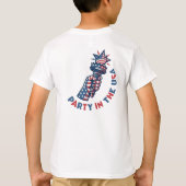 アメリカ建国250周年記念の子供用Tシャツ(名入れカスタム可能) Tシャツ (裏面)