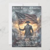 アメリカ建国250周年記念の歴史的な招待状 招待状 (正面)