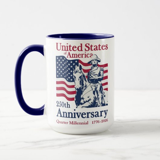 アメリカ建国250周年記念アート マグカップ (左)