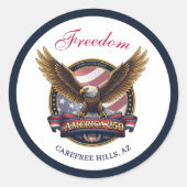 アメリカ建国250周年記念イベント ラウンドシール (正面)