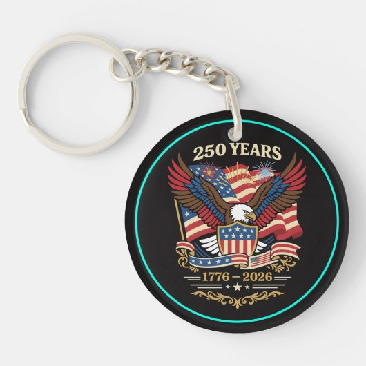 アメリカ建国250周年記念イーグルデザイン キーホルダー (正面)