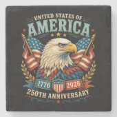 アメリカ建国250周年記念イーグル ストーンコースター (正面)