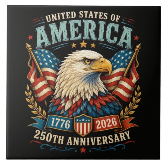 アメリカ建国250周年記念イーグル タイル (正面)