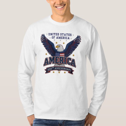 アメリカ建国250周年記念イーグルTシャツ Tシャツ (正面)
