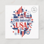 アメリカ建国250周年記念カレンダー スクエア名刺 (正面)