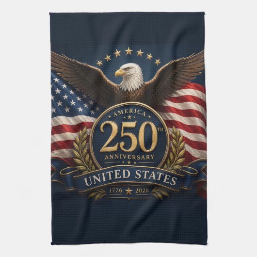 アメリカ建国250周年記念グッズ キッチンタオル (縦)