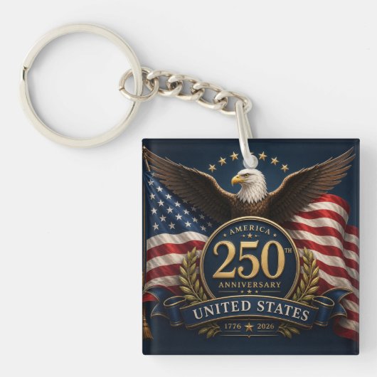 アメリカ建国250周年記念グッズ キーホルダー (正面)