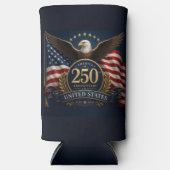アメリカ建国250周年記念グッズ スリム缶クーラー (正面)