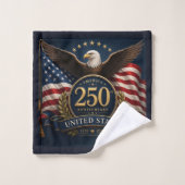 アメリカ建国250周年記念グッズ バスタオルセット (ウォッシュタオル)