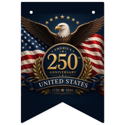 アメリカ建国250周年記念グッズ バンティングフラッグ (第1の旗)