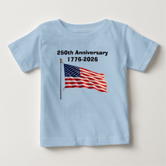 アメリカ建国250周年記念グッズ ベビーTシャツ (正面)