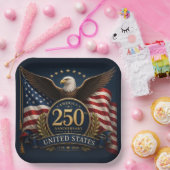アメリカ建国250周年記念グッズ ペーパープレート (パーティー)