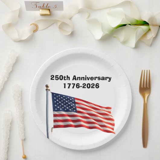 アメリカ建国250周年記念グッズ ペーパープレート (ウェディング)