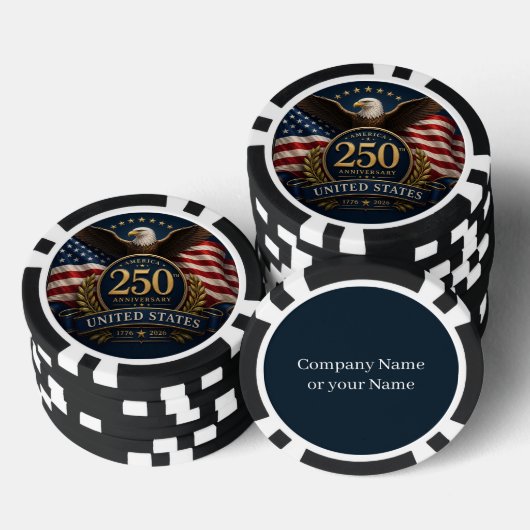 アメリカ建国250周年記念グッズ ポーカーチップ (積み重ね)