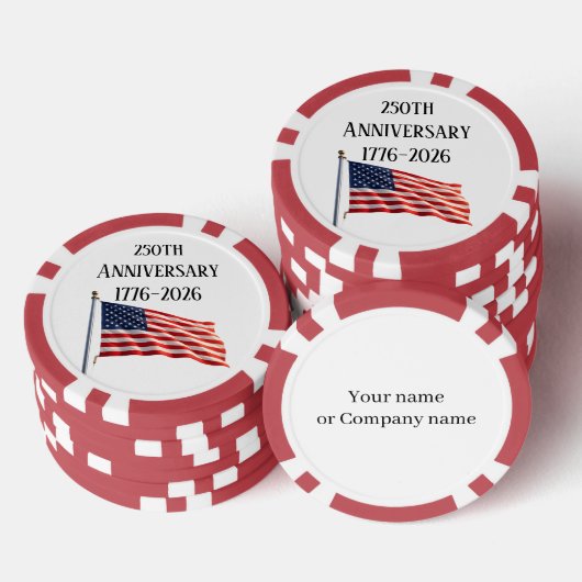 アメリカ建国250周年記念グッズ ポーカーチップ (積み重ね)