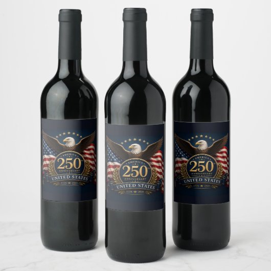 アメリカ建国250周年記念グッズ ワインラベル (ボトル)