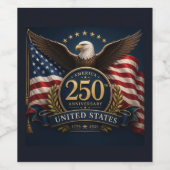 アメリカ建国250周年記念グッズ ワインラベル (シングルラベル)