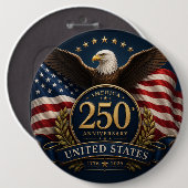 アメリカ建国250周年記念グッズ 缶バッジ (正面&裏面)