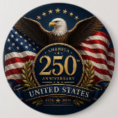 アメリカ建国250周年記念グッズ 缶バッジ (正面)