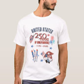 アメリカ建国250周年記念グノームクラシックライトTシャツ Tシャツ (正面)